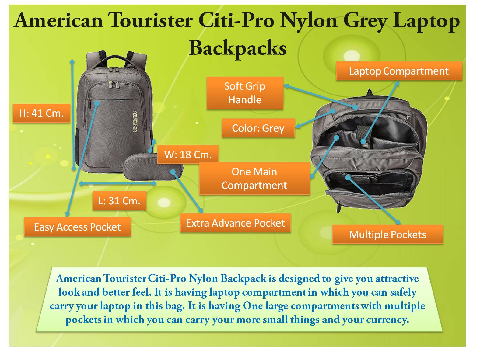 american tourister citi pro backpack