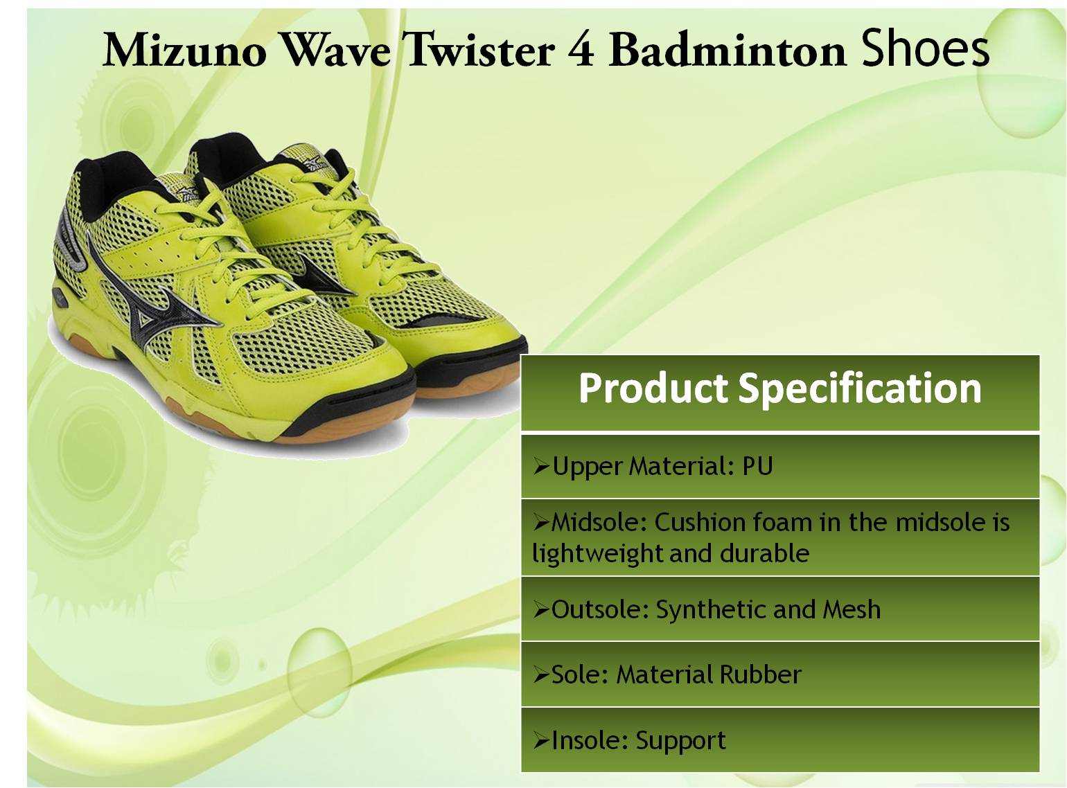 mizuno wave twister 4 badminton shoes