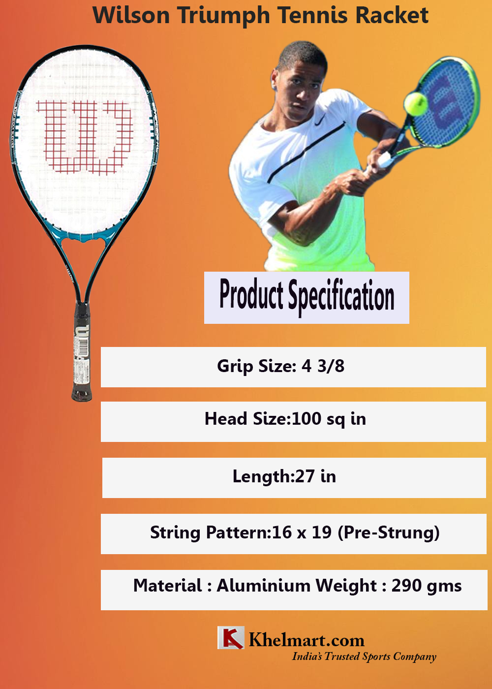 Wilson Racket Size Chart