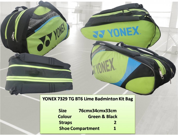 YONEX-7329-TG-BT6-Lime-Badminton-Kit-Bag