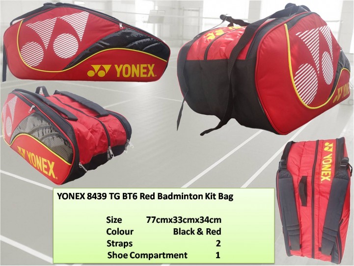 YONEX-8439-TG-BT6-Red-Badminton-Kit-Bag