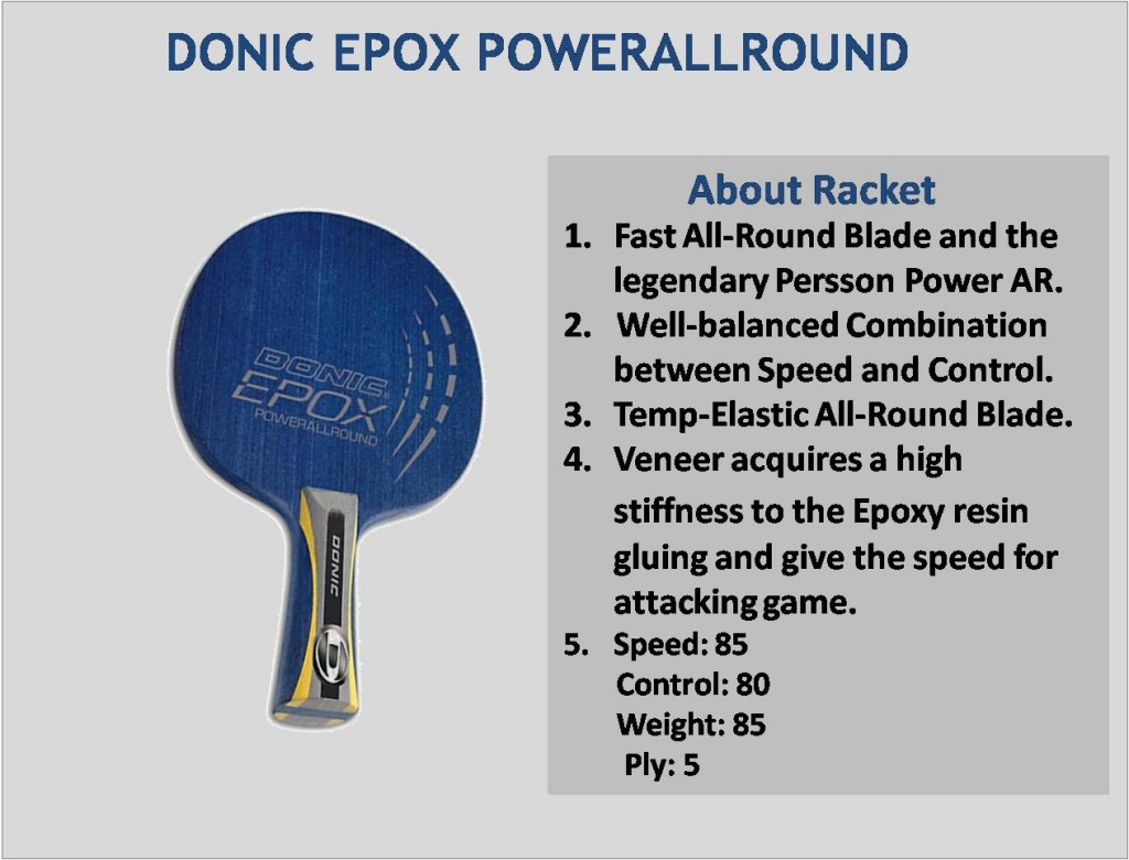 Complete Guide on Donic Epox Series of Table Tennis Rackets