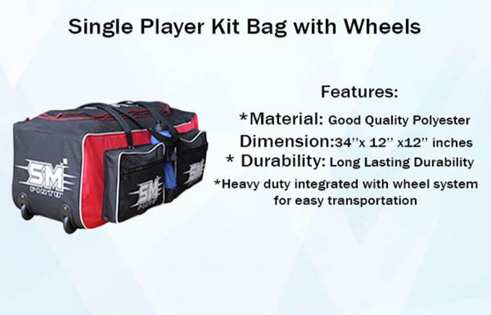 Single Player Kit Bag with Wheels